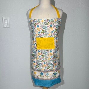 “PaisleyFloral” Embroidered Reversible Apron